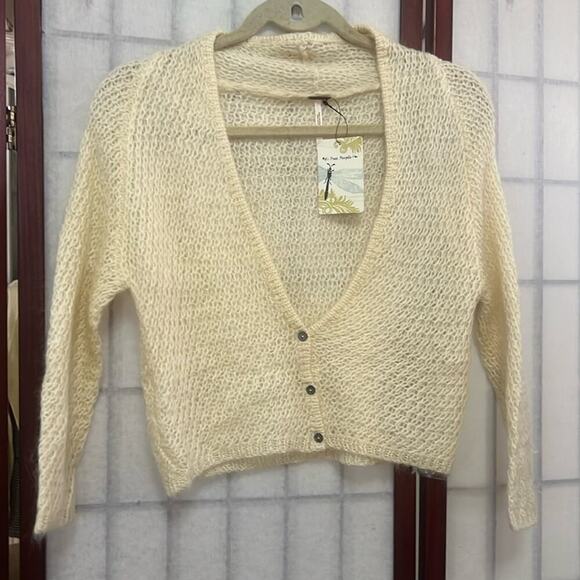FREE PEOPLE ANTHROPOLOGIE KNIT CARDIGAN KNIT‎ SWEATER SIZE M - Picture 1 of 5